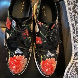 Cole Haan limited edition flower wingtip shoes